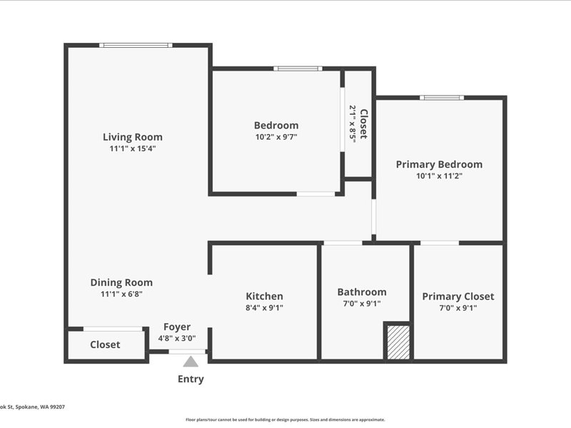 3D Tour 2 Bedroom Unit Floor Plan
